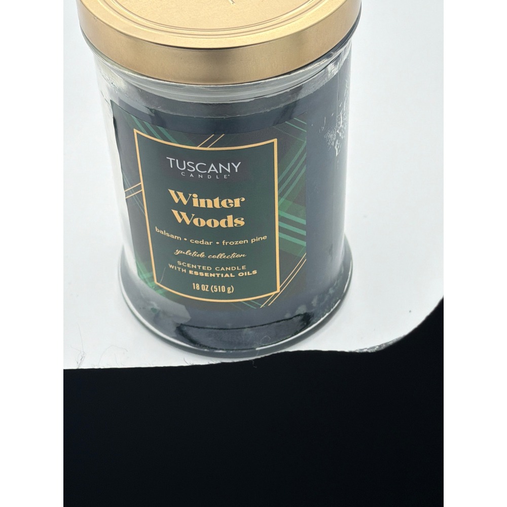Tuscany Candle Winter Woods 18oz Scented Candle Yuletide Collection Balsam Cedar